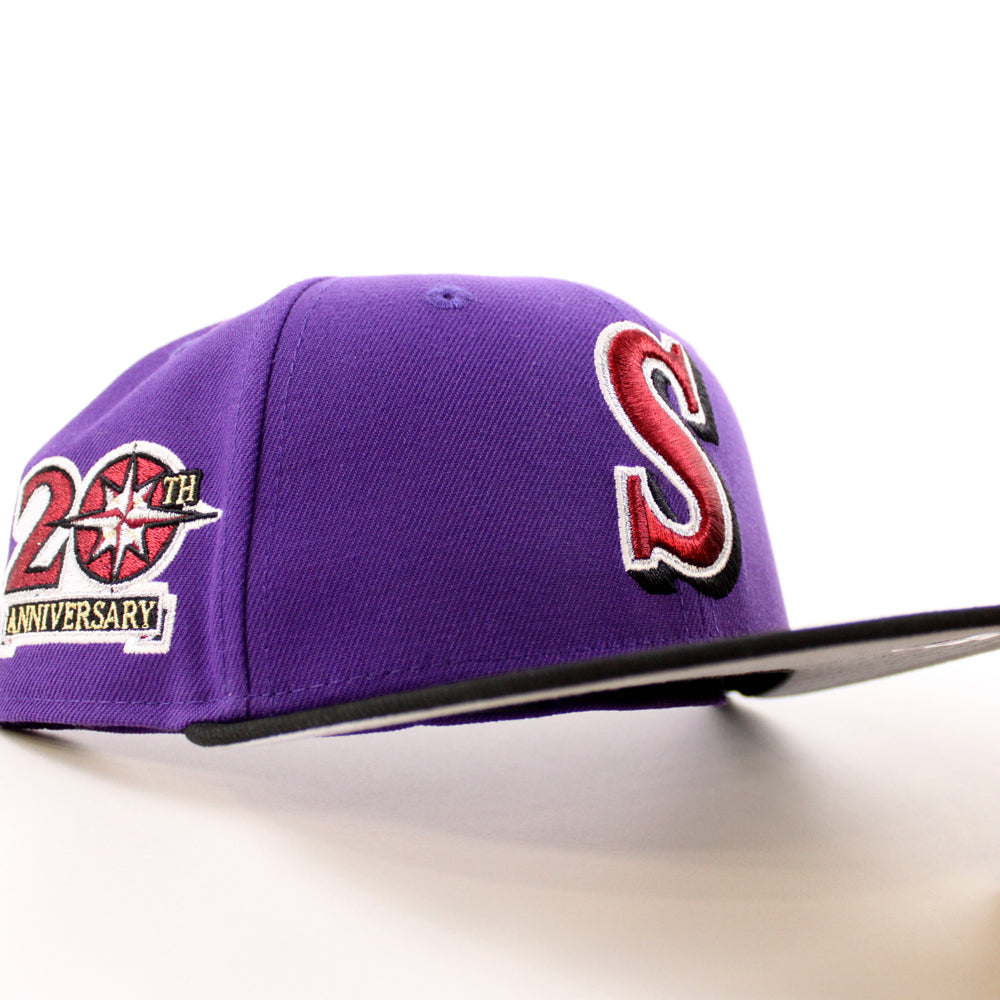 Seattle Mariners 20th Anniversary New Era 59Fifty Fitted Hat (Purple B ...