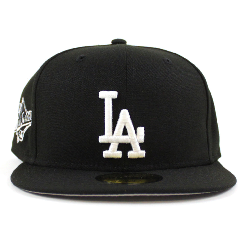 Los Angeles Dodgers World Series New Era 59Fifty Fitted hat (Black White  Gray Under Brim)