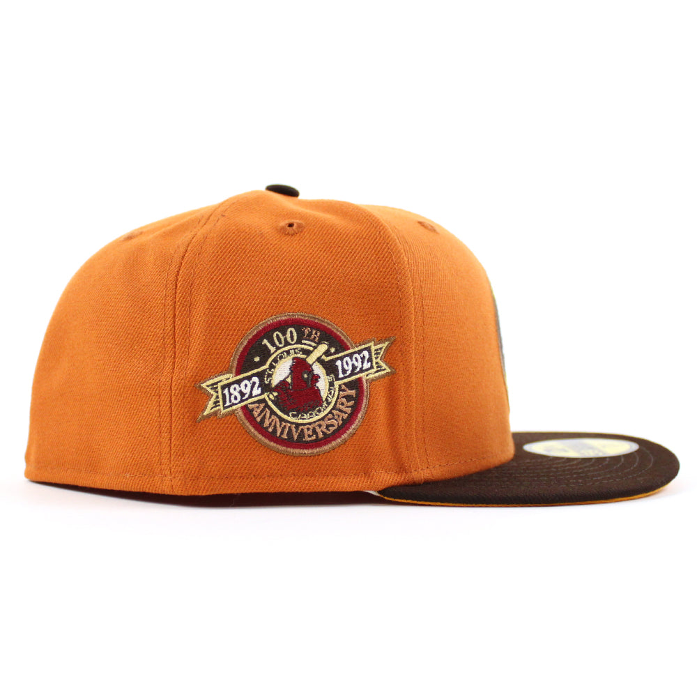 St. Louis Cardinals Orange and White Basic STL Orange UV New Era 59FIFTY Fitted  Hat