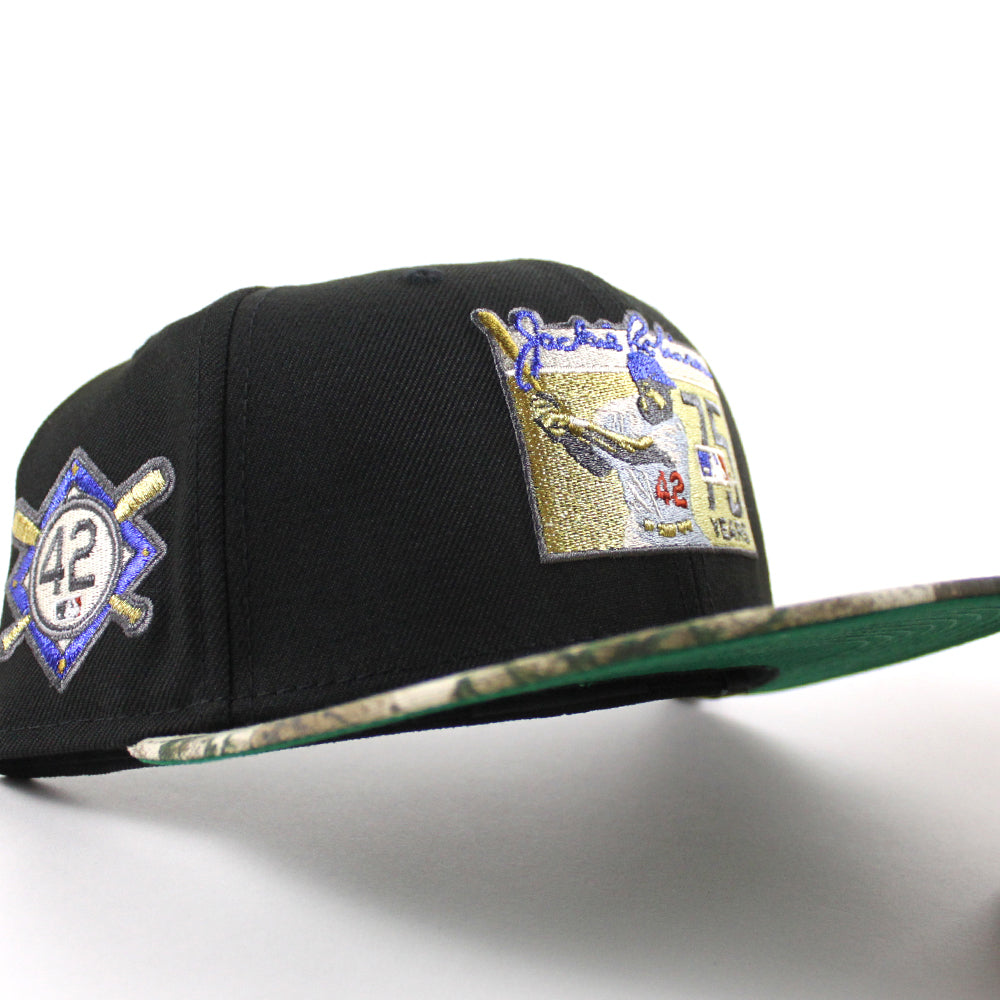 Black Jackie Robinson 75th Years 42 Side Patch New Era 9FIFTY Snapback