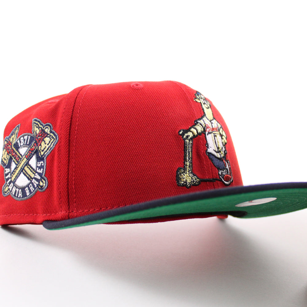 BOSTON BRAVES BLACK RED NEW ERA FITTED