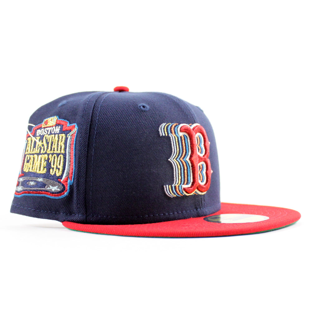 New Era Boston Red Sox 1999 Dogtown All Star Game Patch Hat Club Exclusive 59Fifty Fitted Hat White/Teal