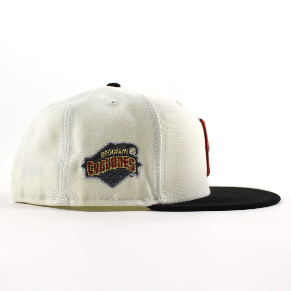 Brooklyn Cyclones Cyclones Patch New Era 59Fifty Fitted Hat (Chrome Wh ...