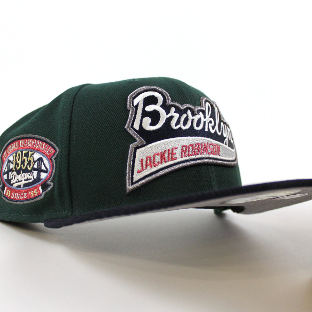New Era Brooklyn Dodgers 1955 Logo History 59Fifty Fitted Hat