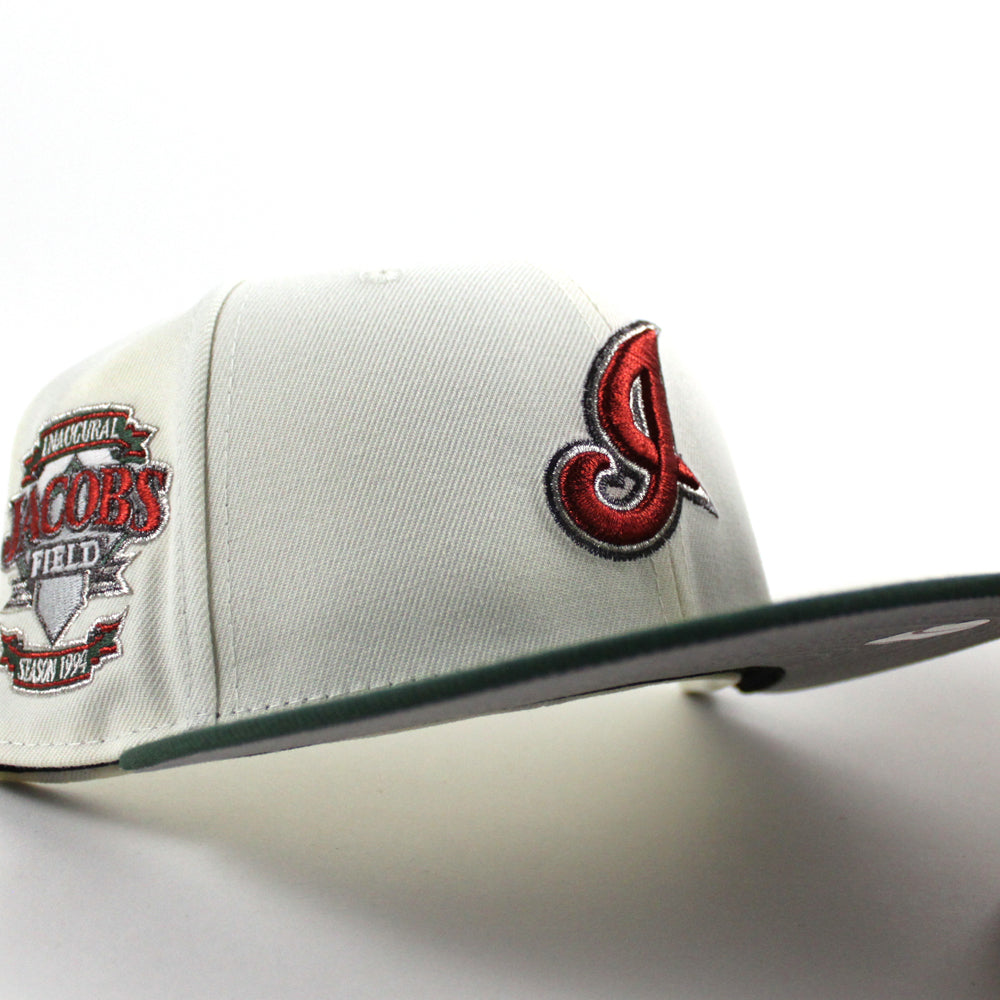 New Era x Hat Club Exclusive Cleveland Indians Jacobs Field Patch 59FIFTY Fitted Hat White/Navy