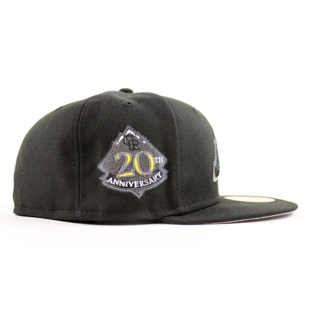 New Era 59FIFTY Silky Colorado Rockies 20th Anniversary Patch Hat - Black Black / 7 5/8