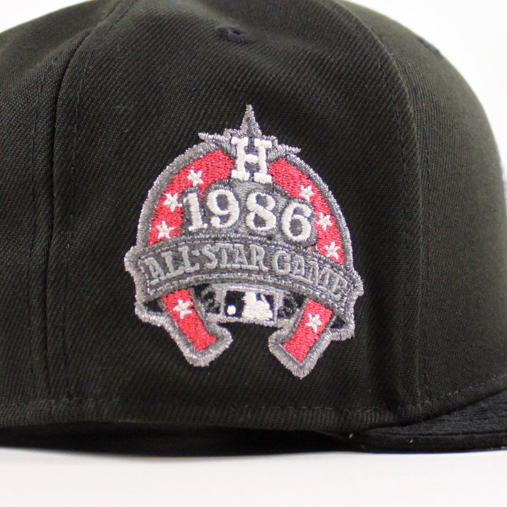 Houston Astros 1989 All Star Game New Era 59FIFTY Fitted Hat (Black Corduroy Gray Under BRIM) 8
