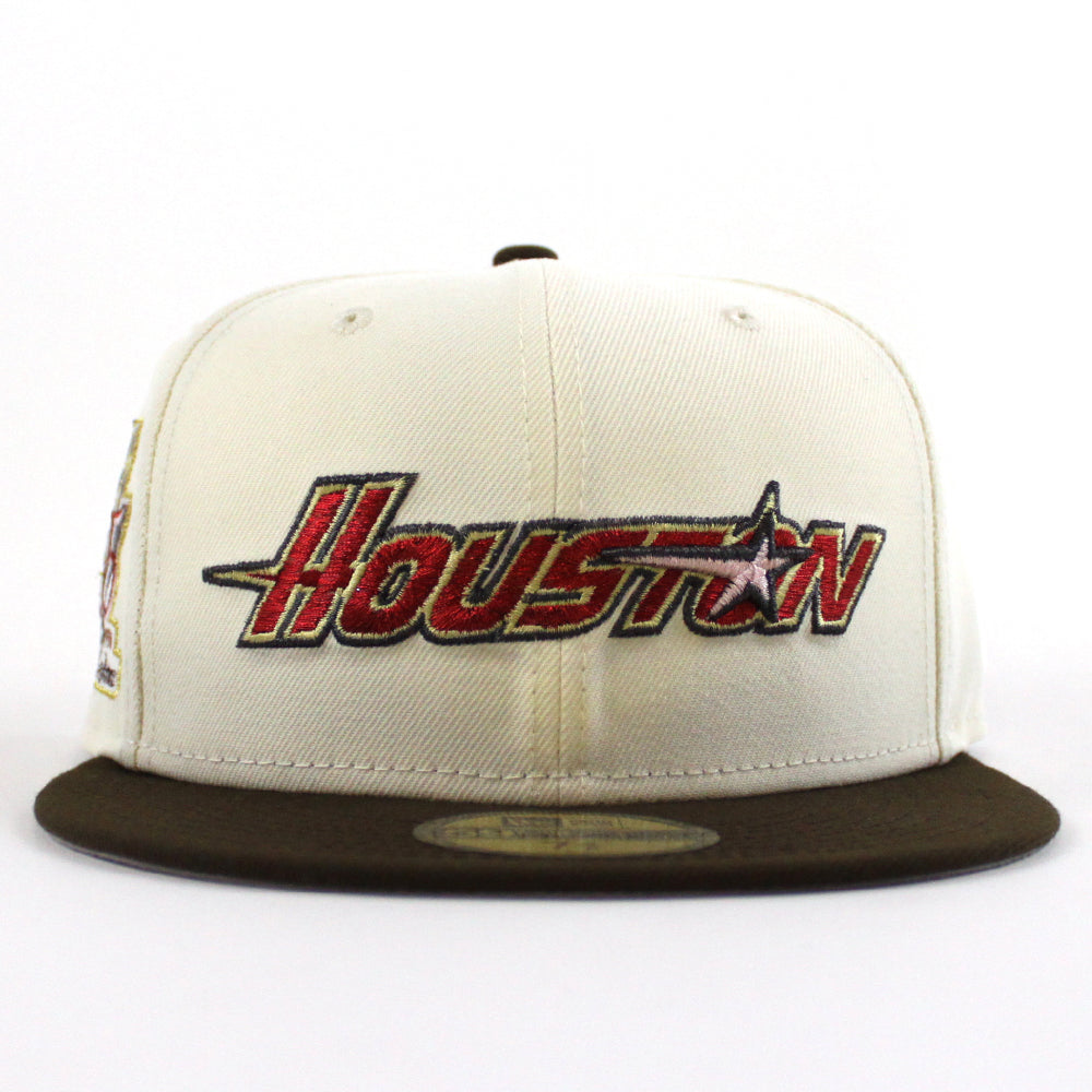 Maroon Houston Astros Gray Bottom Celebrating 35 Years Side Patch New Era 59FIFTY Fitted 8