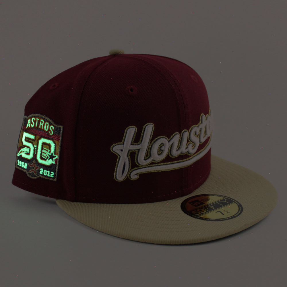 Vegas Gold Houston Astros Celebrating 45 Years Side New Era Fitted 77/8