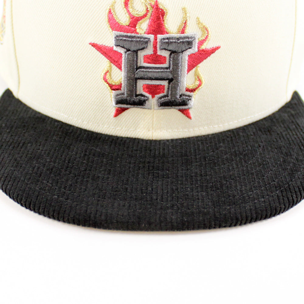 Houston Astros Minute Maid Park New Era 59FIFTY Fitted Hat (Chrome White Black Gray Under BRIM) 7 3/4
