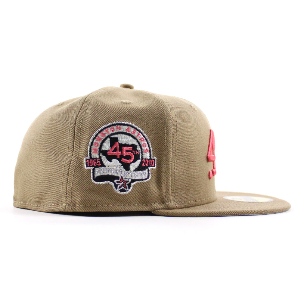 Houston Colt 45 45th Anniversary New Era 59Fifty Fitted Hat (Khaki Gra ...