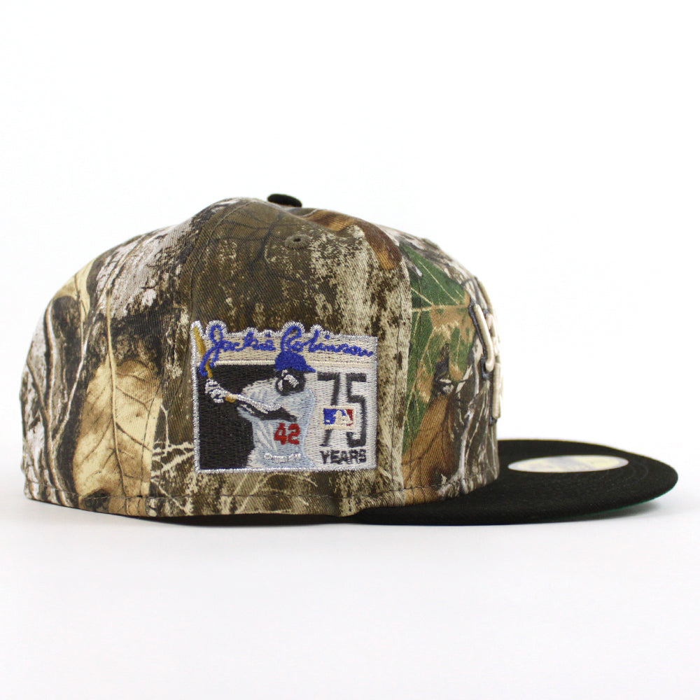 Jackie Robinson Brooklyn Dodgers 75 Years New Era 59FIFTY Fitted Hat (Realtree Black Green Under BRIM) 8