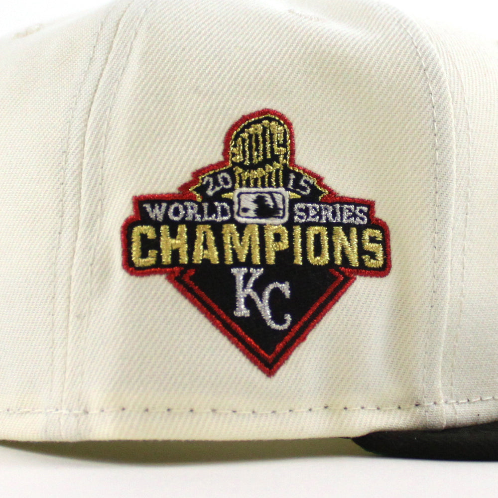 Men's Kansas City Royals New Era Cardinal 2015 World Series Champions Air  Force Blue Undervisor 59FIFTY Fitted Hat