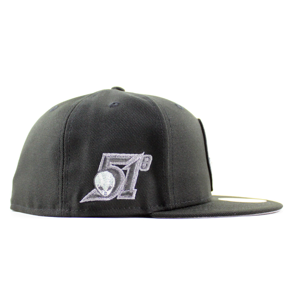 LAS VEGAS 51S New Era 59Fifty Fitted Hat (Metallic Iris Pack Black Gra ...