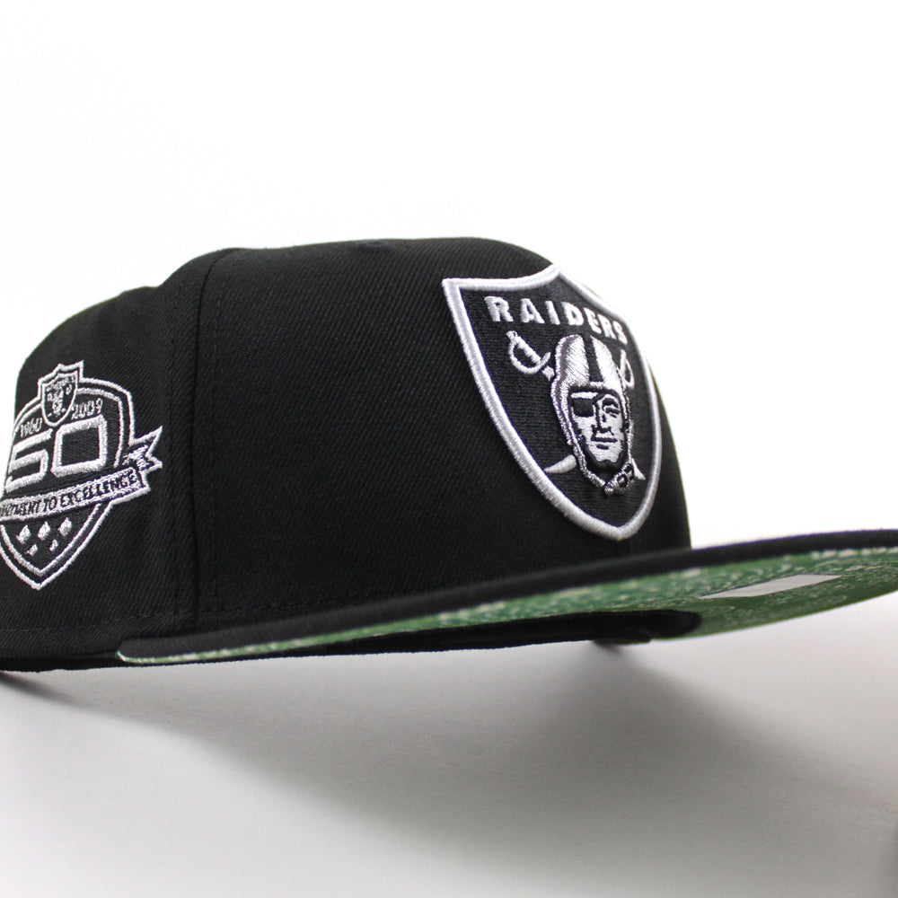 Las Vegas Raiders EVERGREEN White-Green Fitted Hat