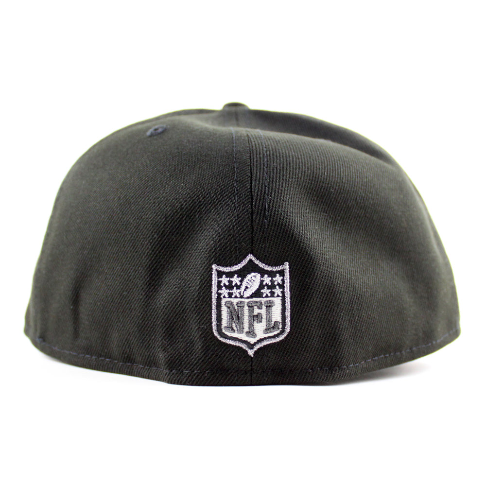 Las Vegas Raiders American Football League 60th Anniversary New Era 59FIFTY Fitted Hat (Black Green Under BRIM) 7 3/4