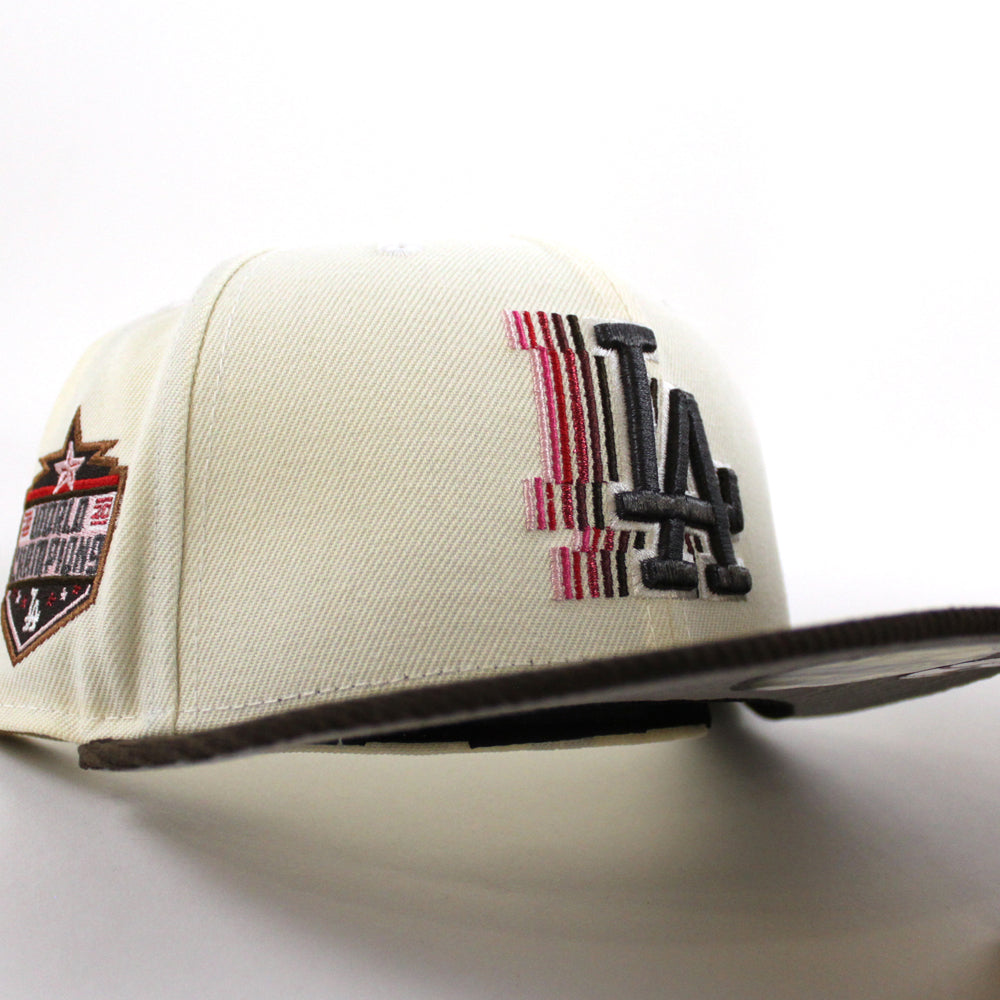 Los Angeles Dodgers World Series Champions 2022 New Era 59Fifty Fitted Hat  (Chrome White Walnut Corduroy Gray Under Brim)