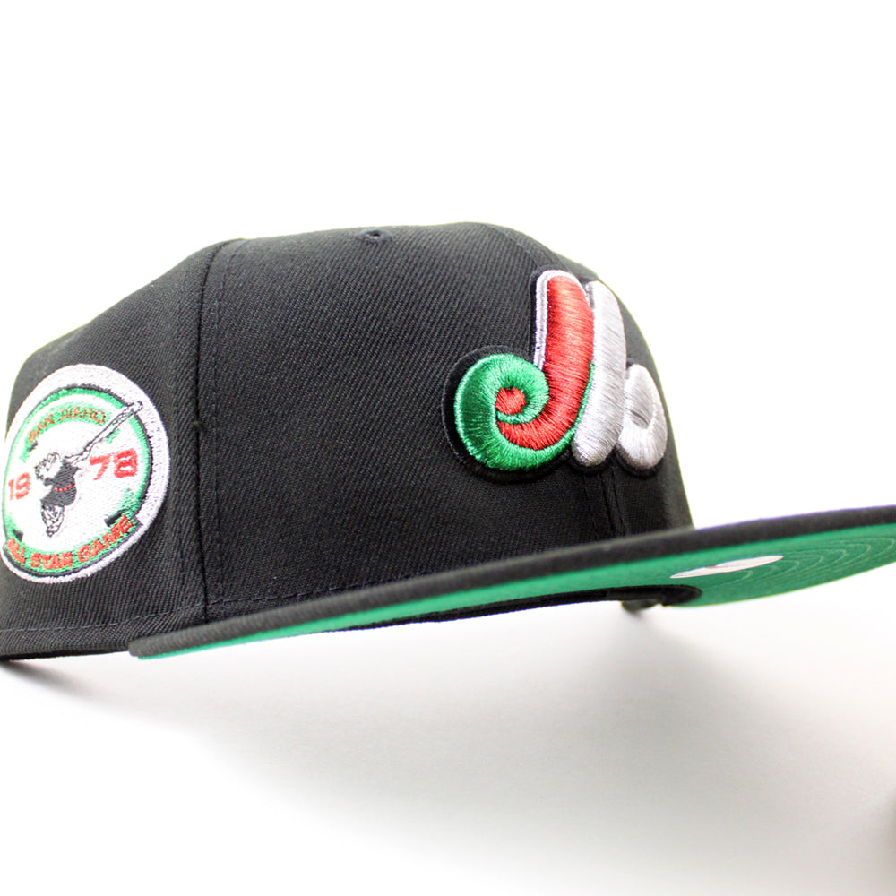 Montreal Expos 1978 All Star Game New Era Fitted 59Fifty Hat (Black Green  Underbrim)