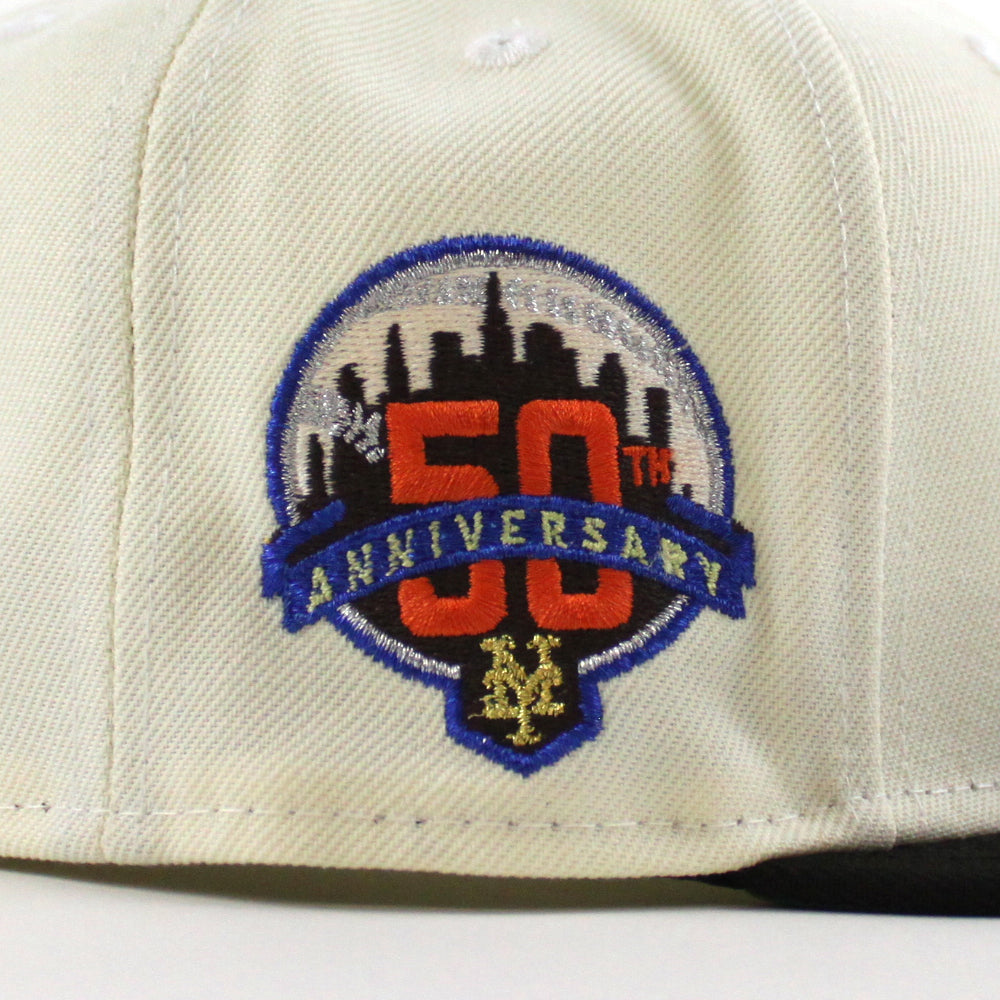 Men's New Era White/Coral York Mets 40th Anniversary Strawberry Lolli 59FIFTY Fitted Hat