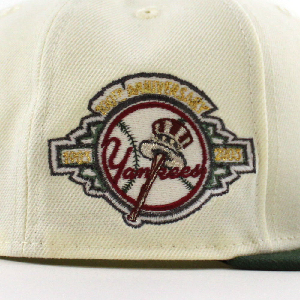 New York Yankees New Era Custom Corduroy Brim Cream 59FIFTY Fitted Hat, 7 1/2 / Cream
