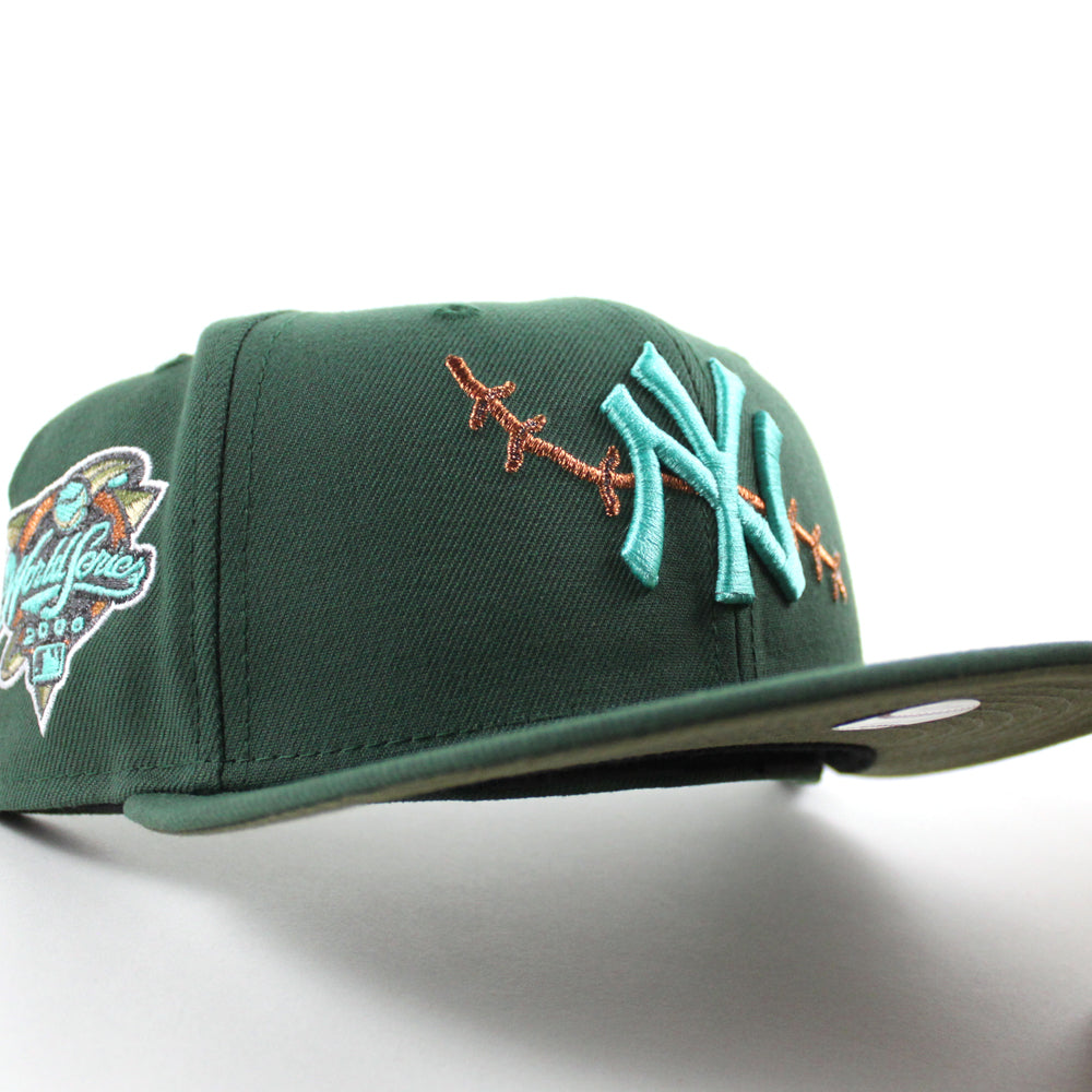 Men's New Era Pink/Green New York Yankees Cooperstown Collection Yankee  Stadium Passion Forest 59FIFTY Fitted Hat 