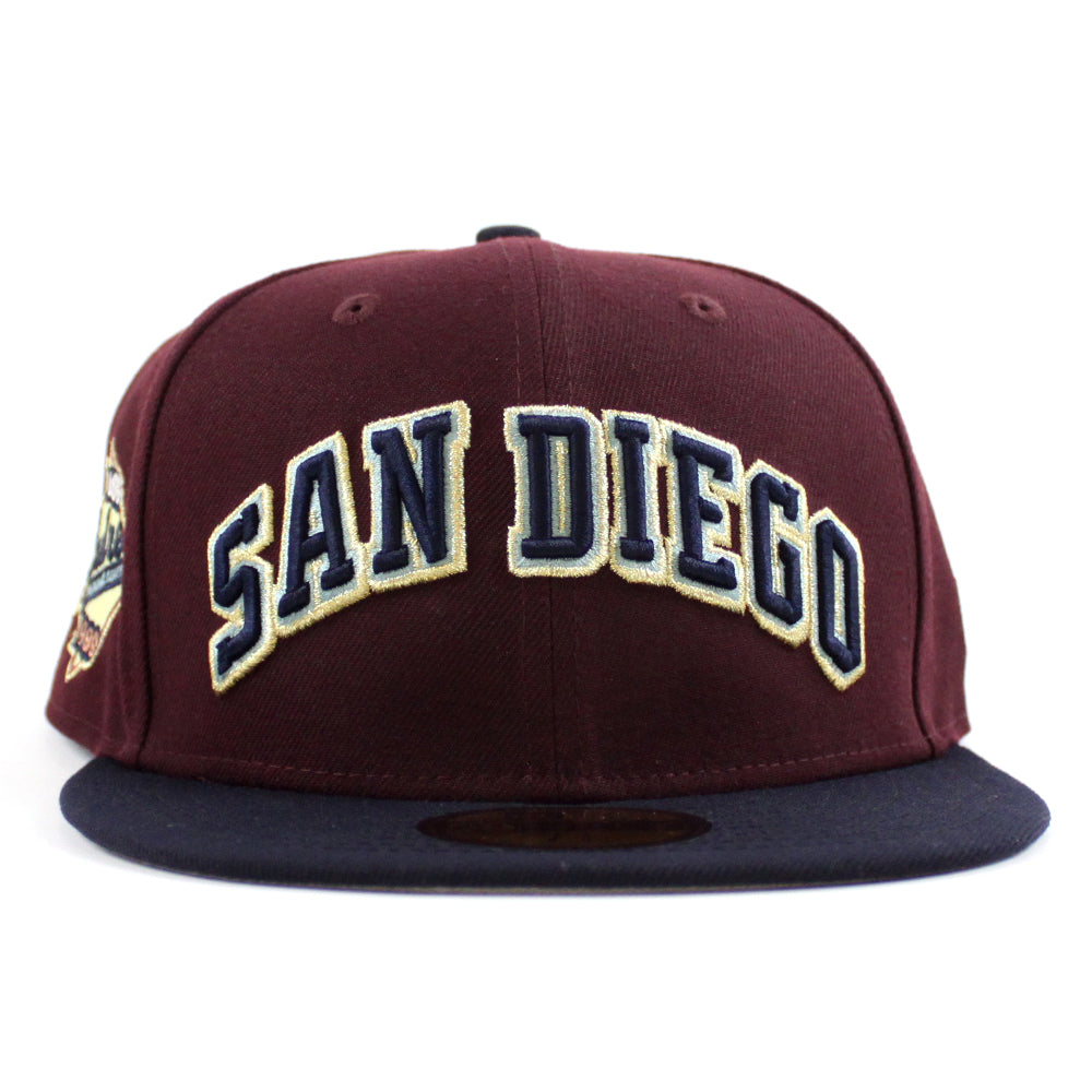 San Diego Padres New Era 50th Anniversary Blue Undervisor 59FIFTY Fitted  Hat - Gray/Maroon