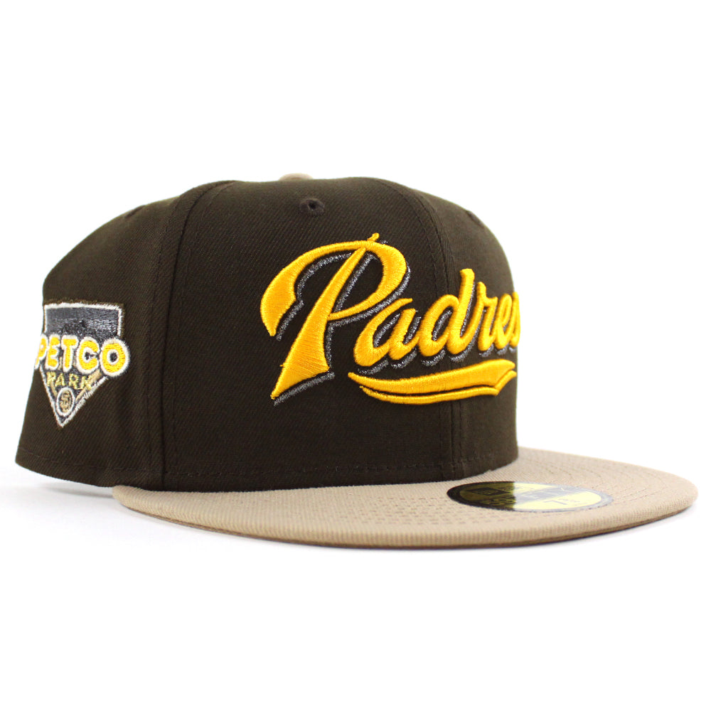 San Diego Padres Petco Park New Era 59Fifty Fitted Hat (Walnut Camel K –  ECAPCITY