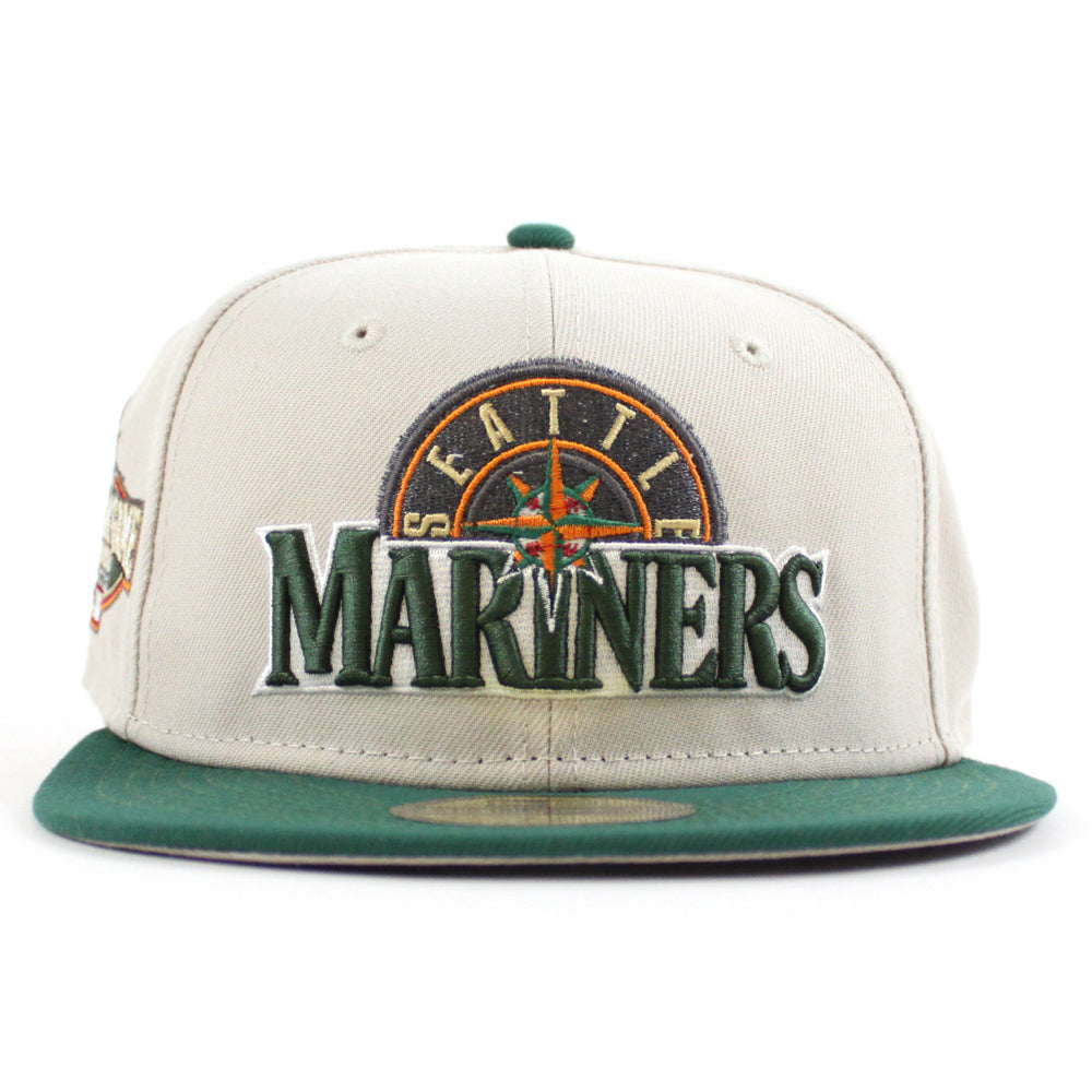 Seattle Mariners 30th Anniversary Patch Floral Collection Fitted Hat 7 1/8