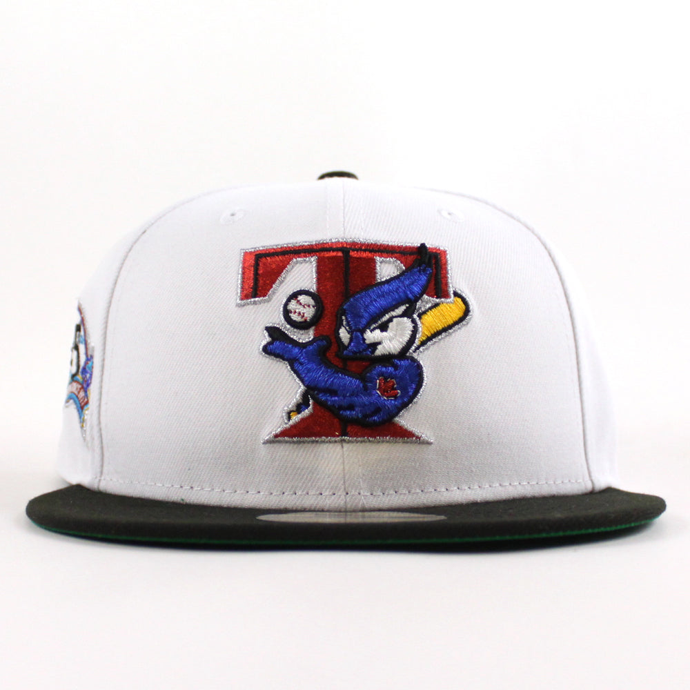 New Era Blue Jays Logo White 59Fifty Fitted Cap