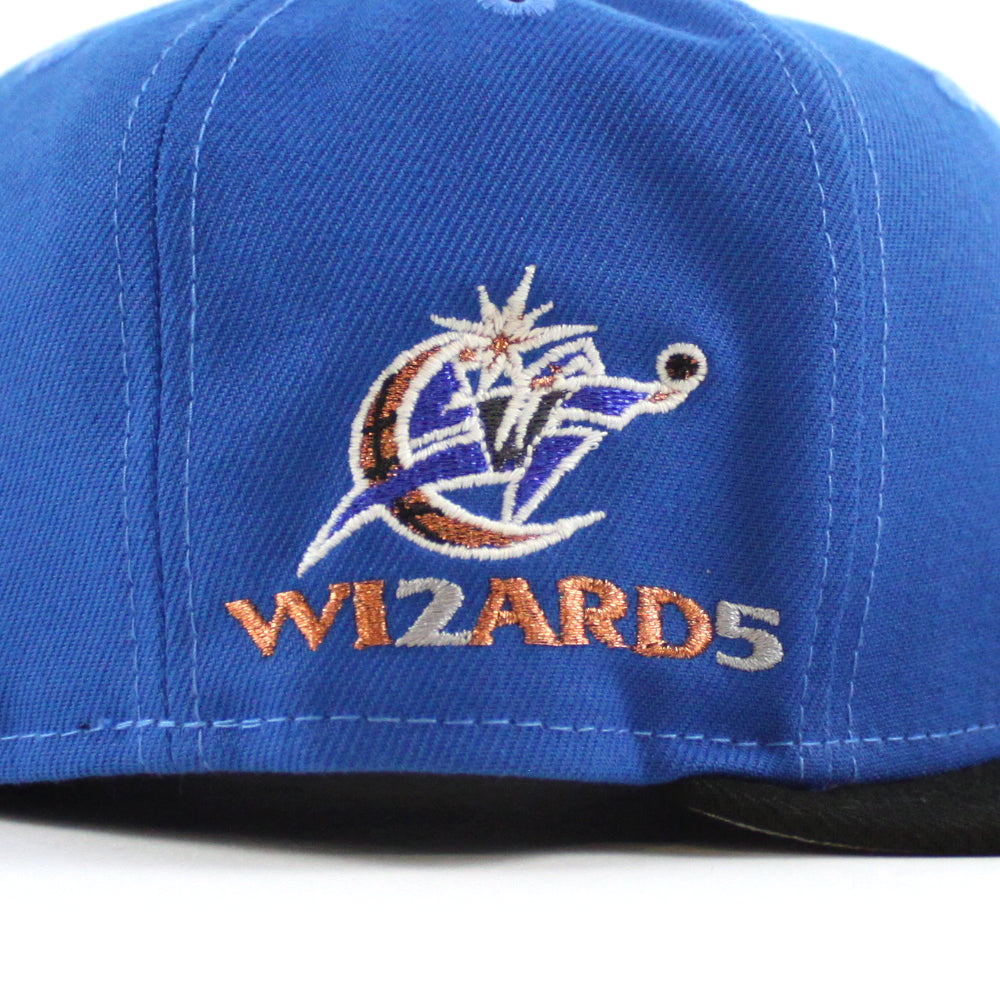 Washington Wizards Hat Cap Fitted 7 5/8 adidas Black NBA Basketball Retro  DC