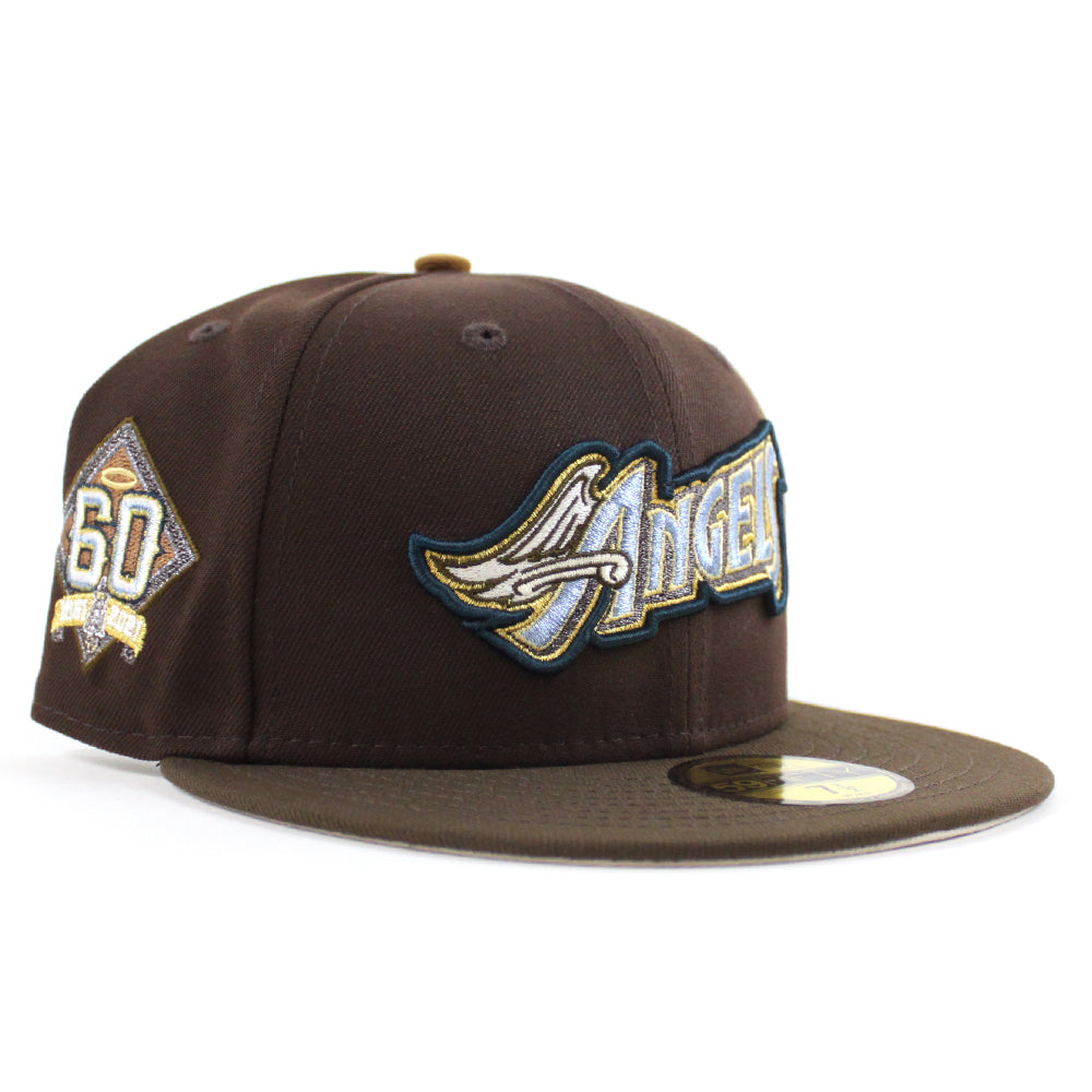 Los Angeles Angels New Era Stone Dim Undervisor 59FIFTY Fitted Hat - Khaki