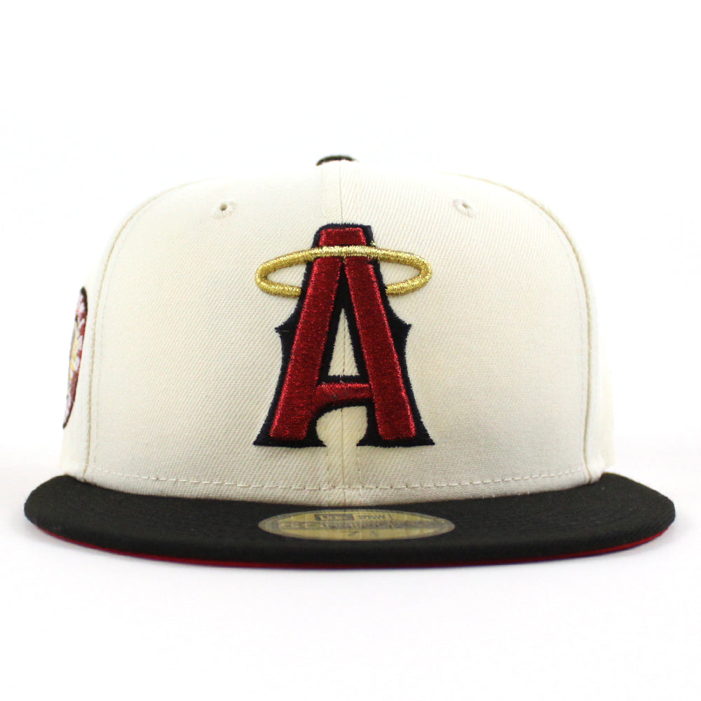 Anaheim Angels Shohei Ohtani 17th Patch New Era 59FIFTY Fitted Hat (Scarlet White Green Under BRIM) 7 7/8
