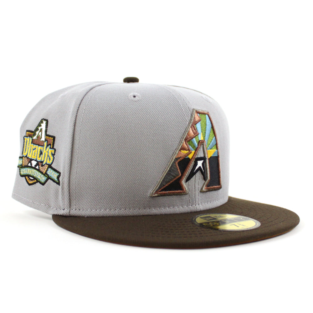 New Era Arizona Diamondbacks PBJ 20th Anniversary Champions Patch Snakehead Hat Club Exclusive 59FIFTY Fitted Hat Tan/Brown