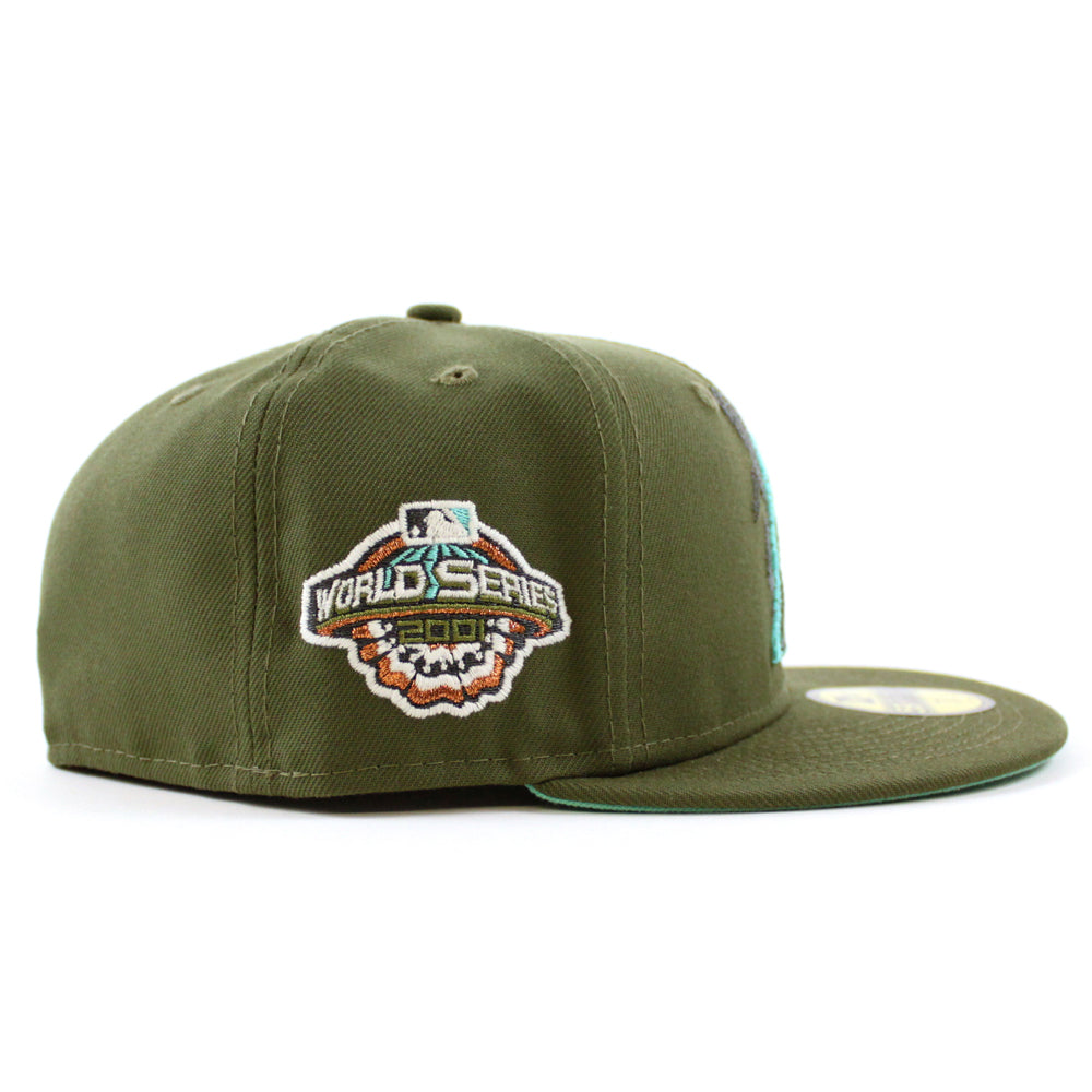 Arizona Diamondbacks 2001 World Series New Era 59Fifty Fitted Hat (Olive  Mint Under Brim)