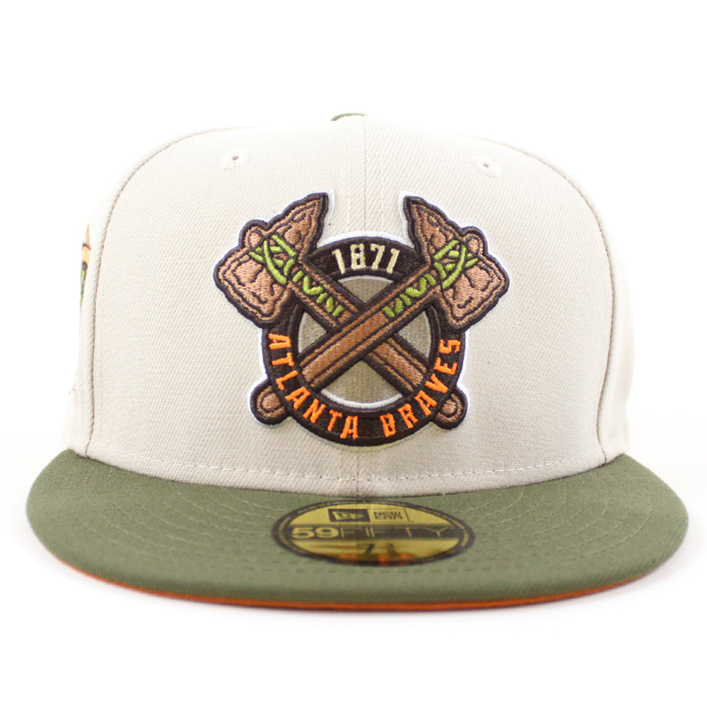 Atlanta Braves 150TH ANNIVERSARY New Era 59Fifty Fitted Hat (STONE NEW –  ECAPCITY