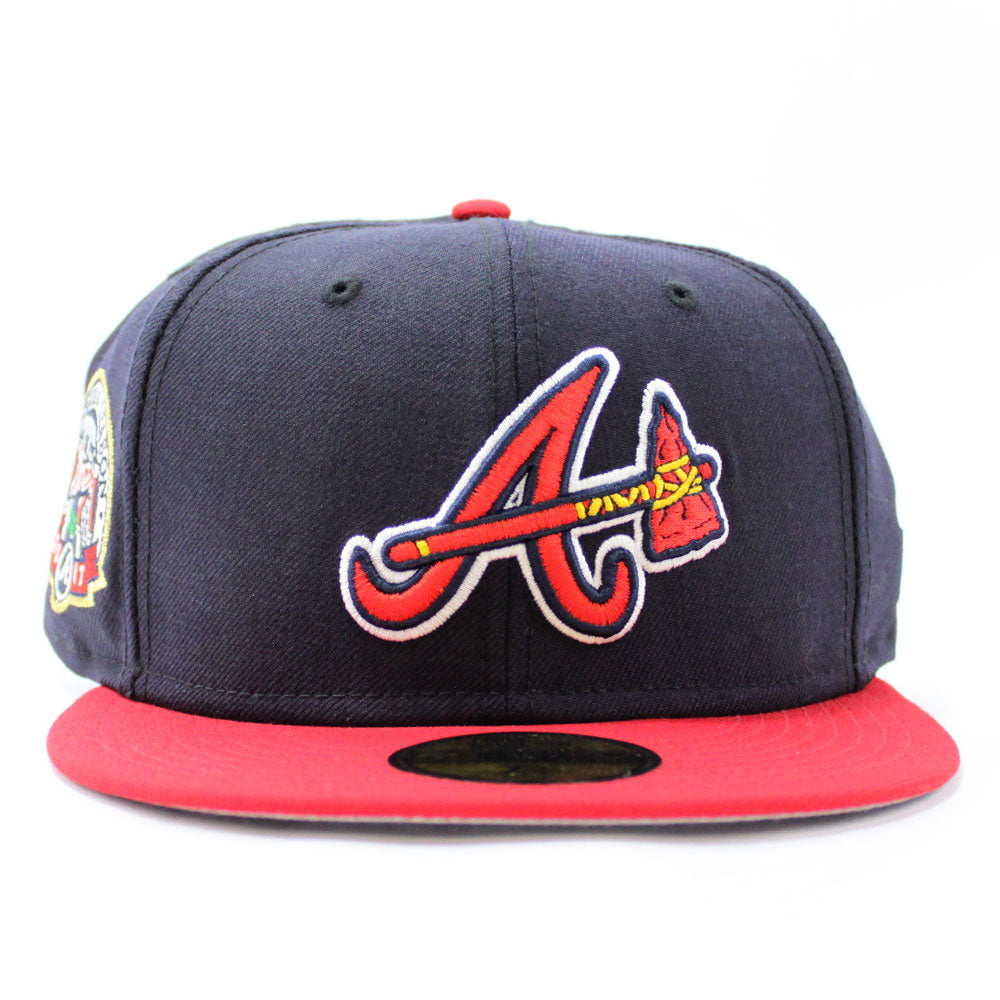 New Era 59Fifty Atlanta Braves Alternate Tomahawk On Field Fitted Hat Cap 7  3/8