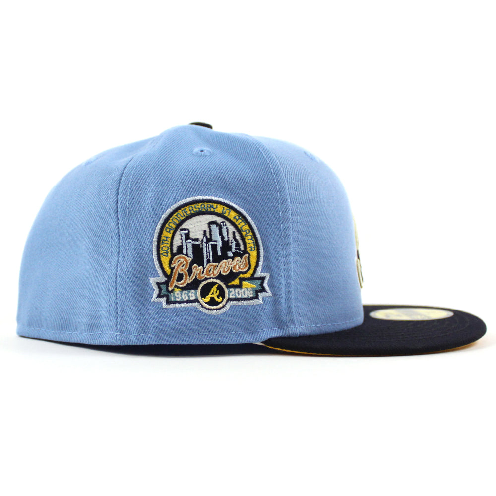 Atlanta Braves New Era Illusion 59FIFTY Fitted Hat - Cream/Navy