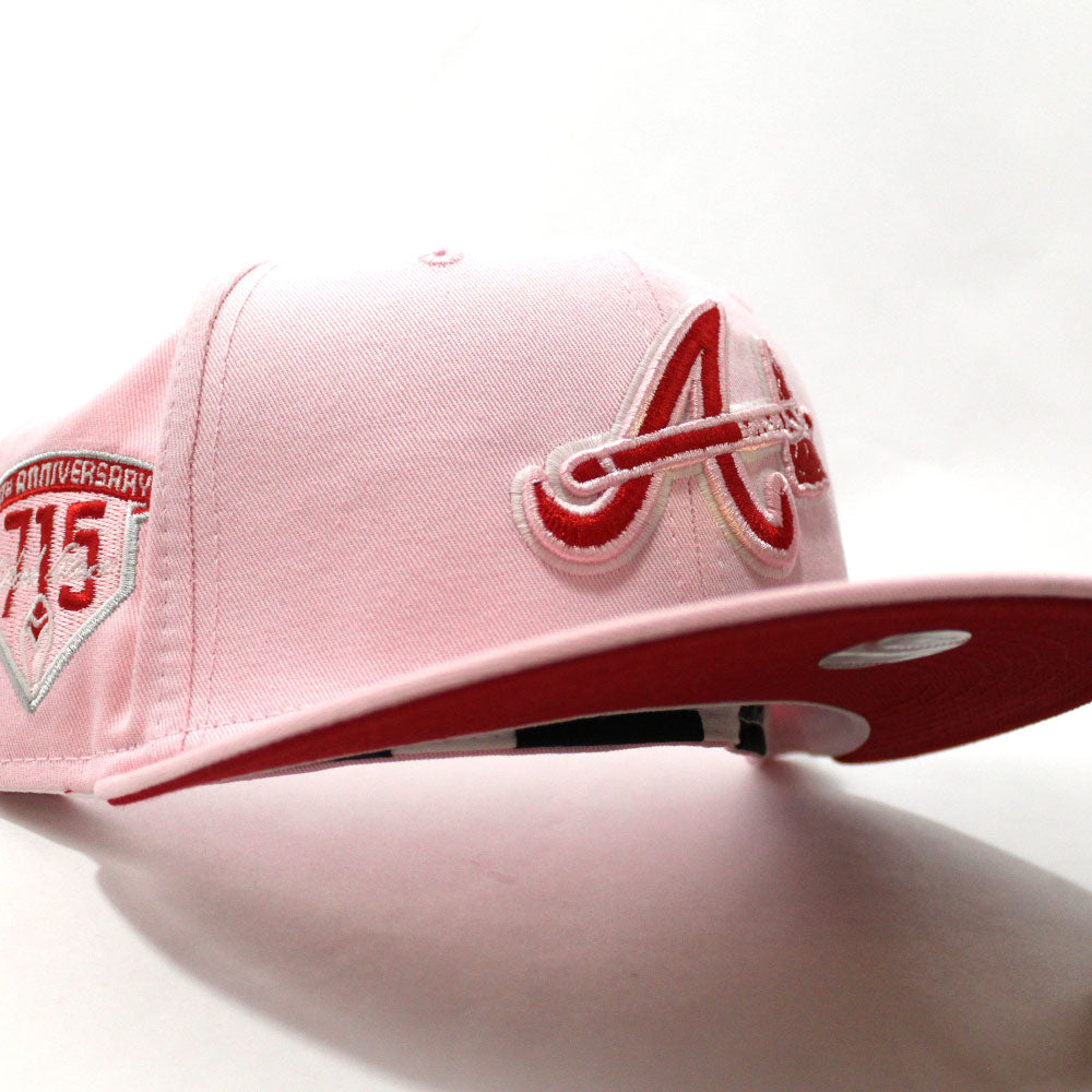 New Era Atlanta Braves 'Pink Drip' 59FIFTY Fitted Black