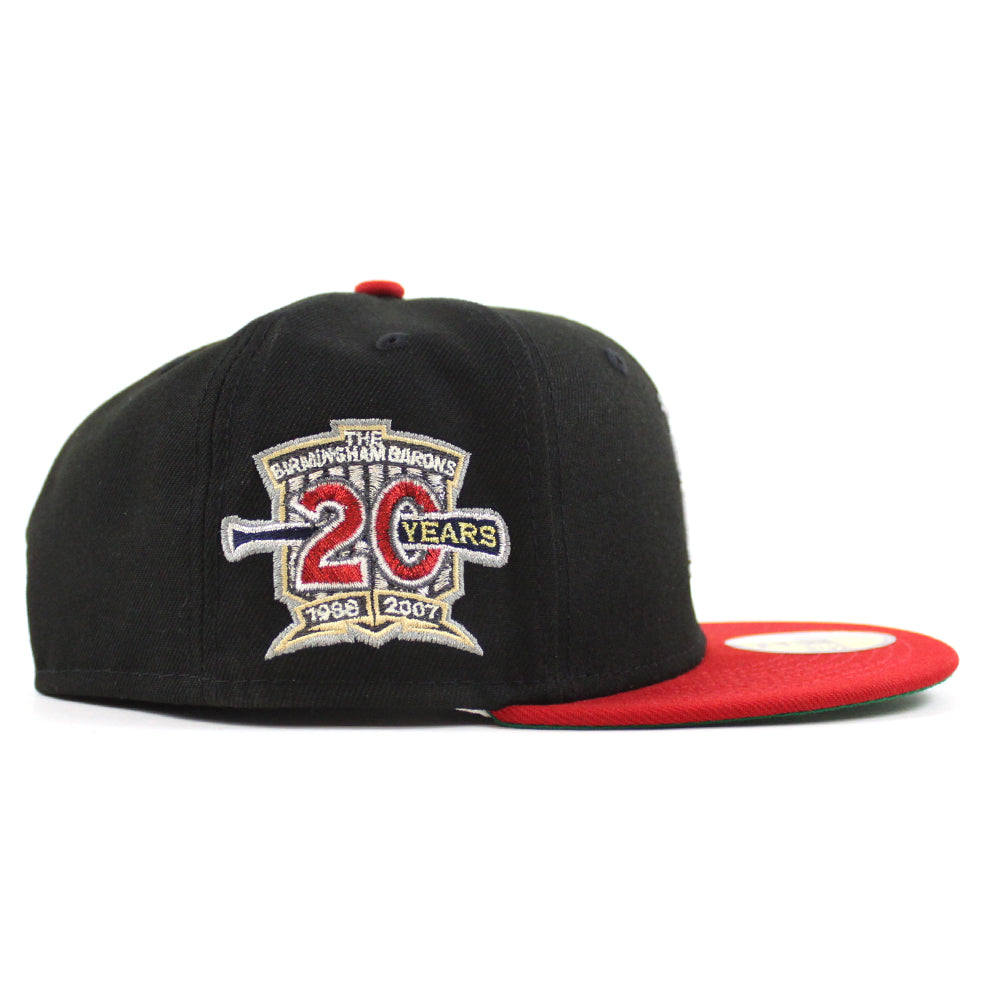 🚨🚨NEW DROP🚨🚨 BLACK RED BIRMINGHAM BARONS MINOR LEAGUE CUSTOM FITTED  CAPS! Available today 🛒🌐