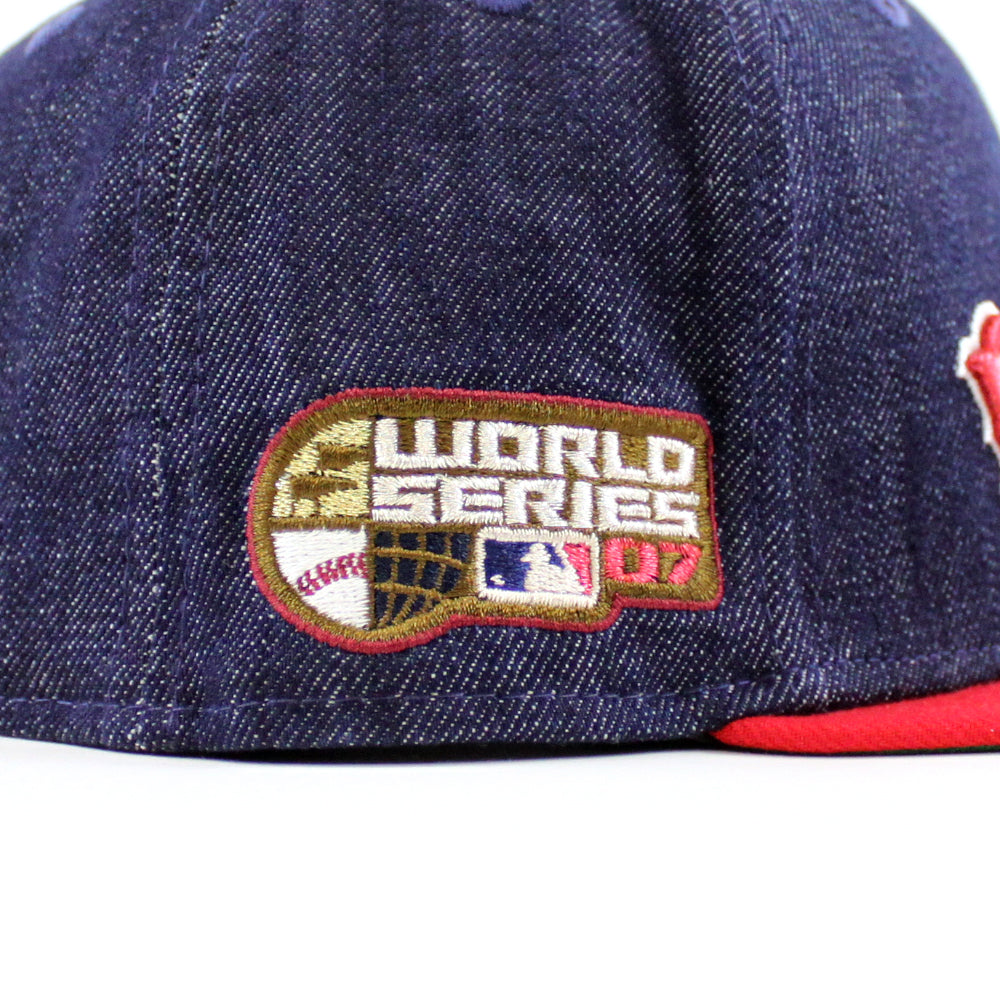 Navy Blue Boston Red Sox Cooperstown 2007 World Series Side Patch New Era  59Fifty Fitted