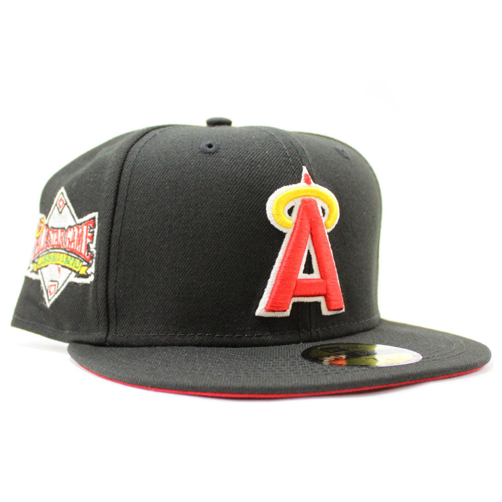 New Era 59Fifty CALIFORNIA ANGELS Fitted Hat 1967 All Star Black Gray RED  UV