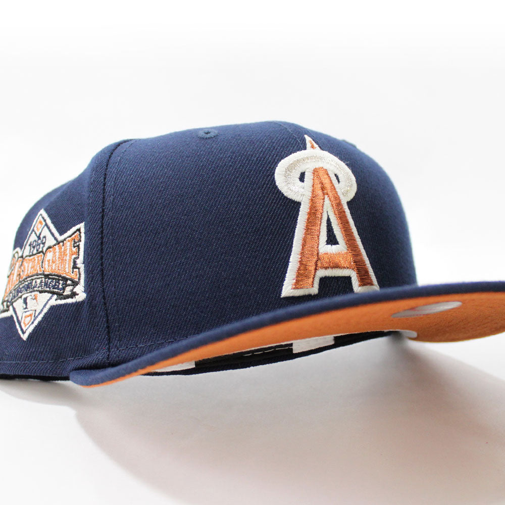 New Era California Angels Blue Nitro Collection (Friends and Family) 1989 All Star Game Capsule Hats Exclusive 59FIFTY Fitted Hat Blue/Peach