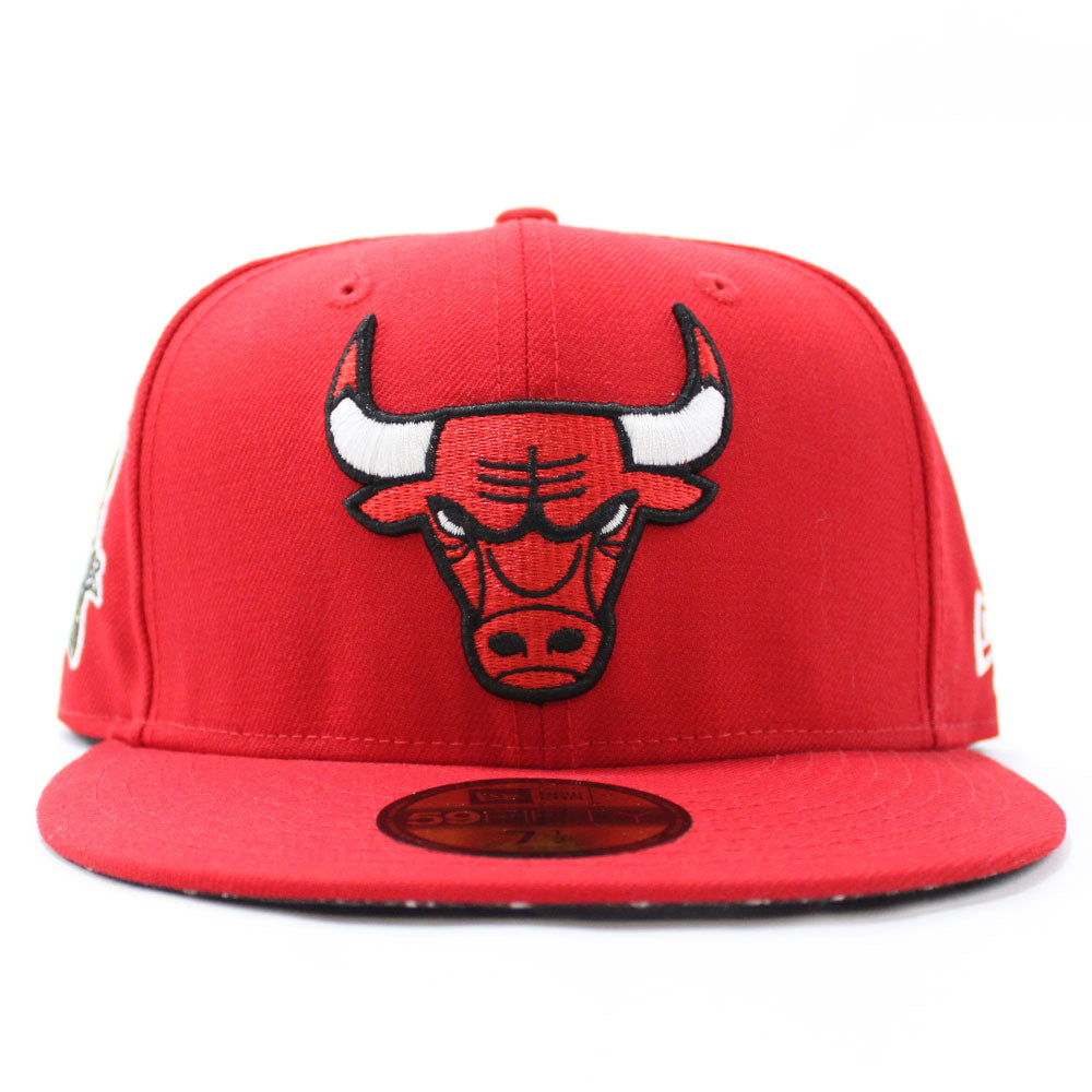 Chicago Bulls New Era 6x NBA Finals Champions Pop Sweat 59FIFTY Fitted Hat  - Black