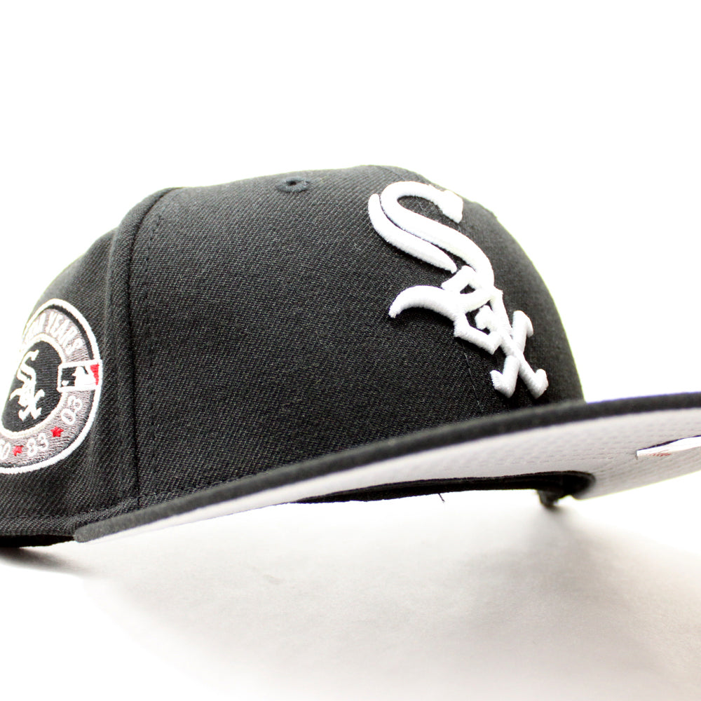 Chicago White Sox 33 50 83 03 All Star Years New Era Fitted 59Fifty Hat  (Black Gray Under Brim)