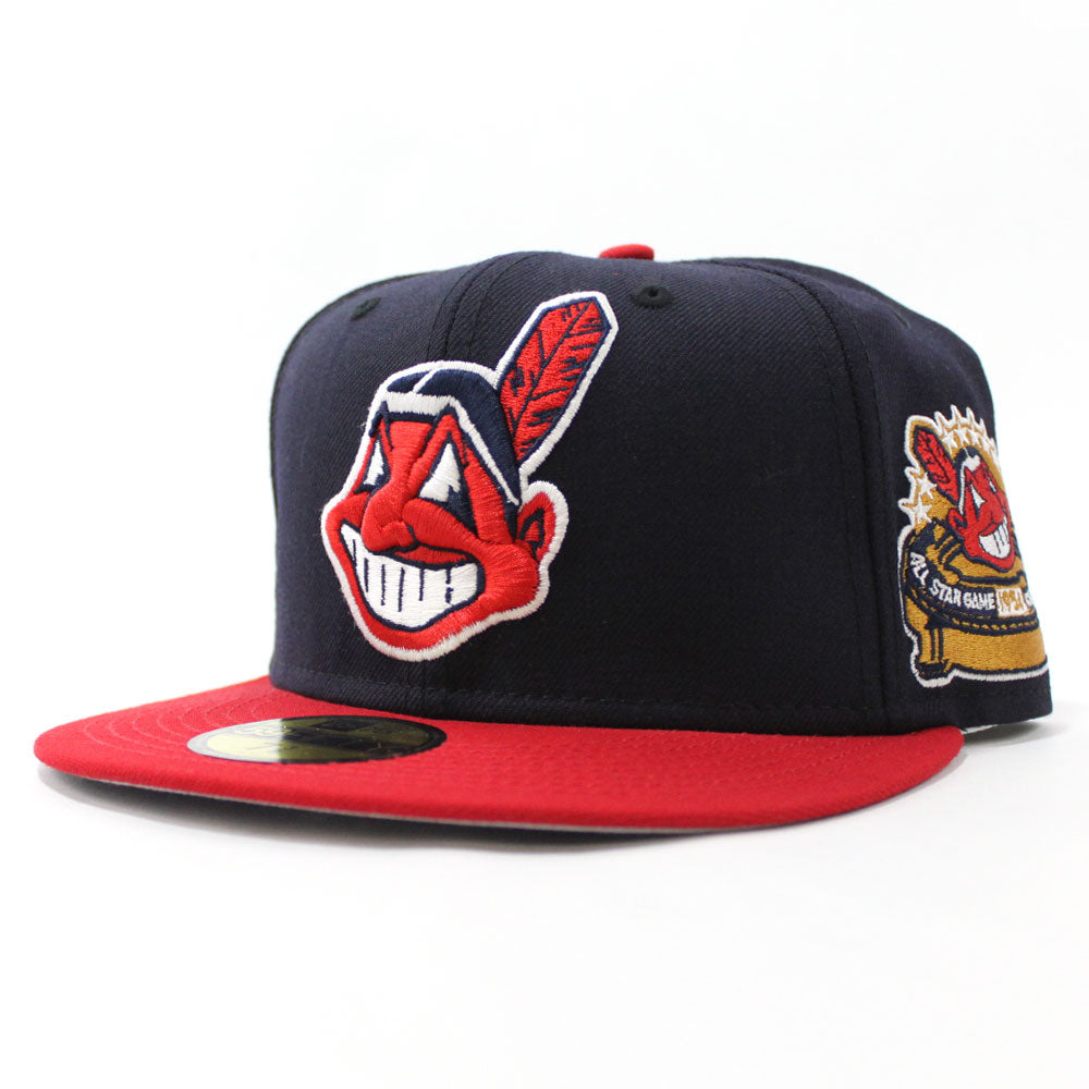 CLEVELAND INDIANS 1954 ALL STAR GAME AMERICAN LEAGUE GRAY BRIM NEW ERA  FITTED HAT
