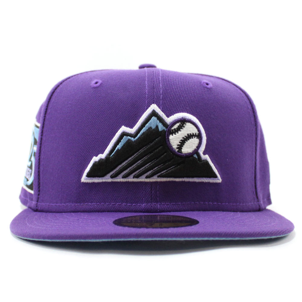 Colorado Rockies 25th Anniversary New Era Black & Purple Hat Gray Bott –  USA CAP KING