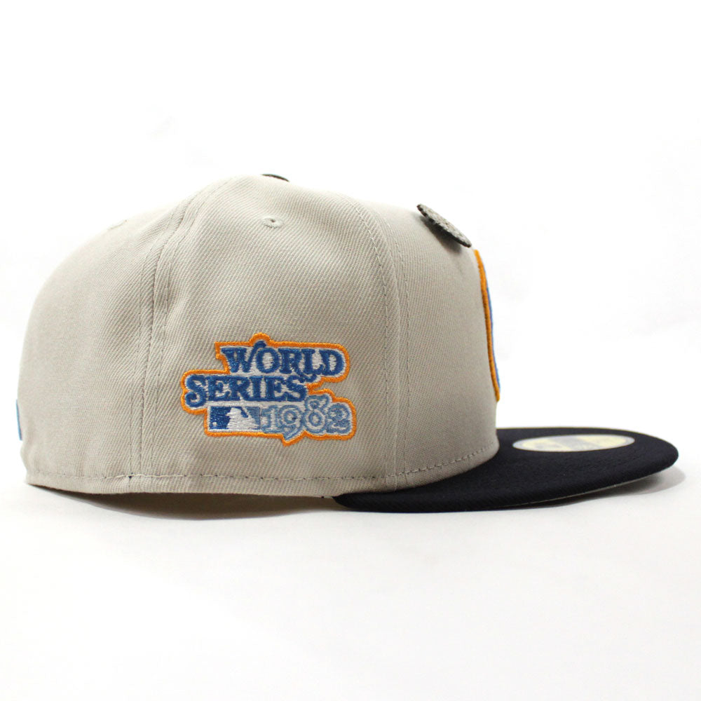 Milwaukee Brewers Cream/Navy Gray UV 50th Anniversary Sidepatch 5950 Fitted  Hat – Fan Treasures