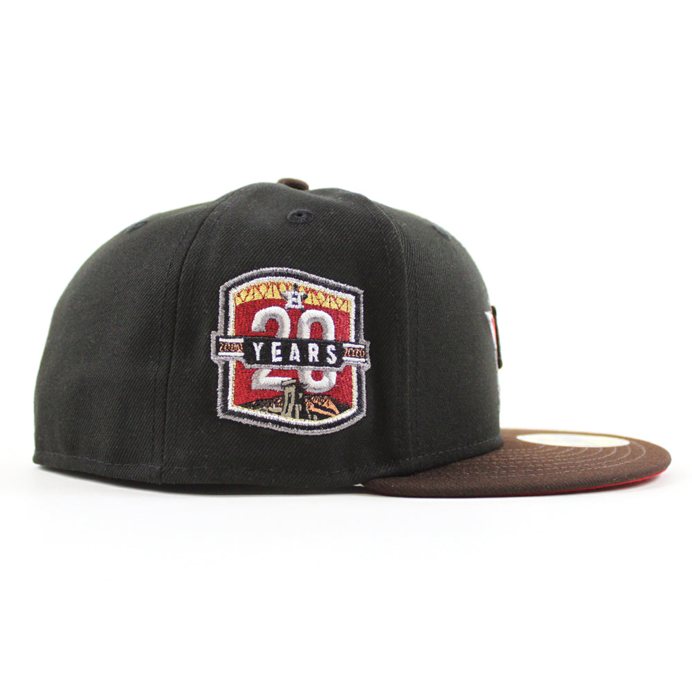 Houston Astros CITY CONNECT ROVER New Era 59Fifty Fitted Hat (STONE BLACK  SCARLET Under Brim)