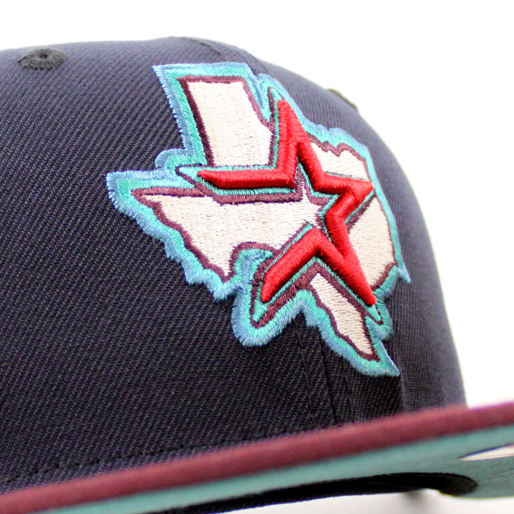 New Era 59FIFTY Houston Astros 60th Anniversary Patch Hat - Maroon, Black Maroon/Black / 8