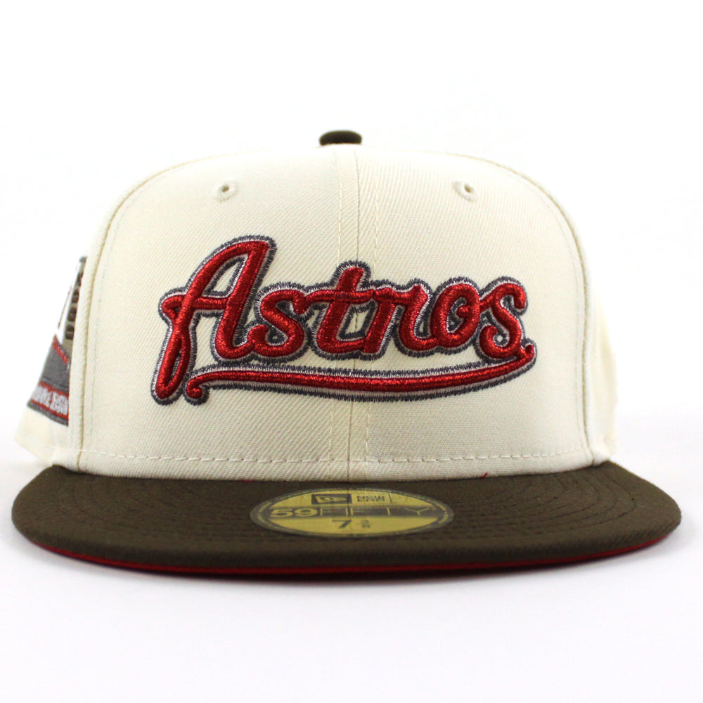 Men's New Era Cream/Royal Houston Astros Chrome Anniversary 59FIFTY Fitted Hat